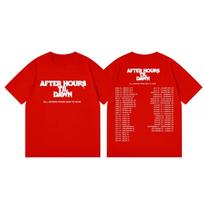 Reperis The Weeknd After Hours Til Dawn Turas 2026 Spausdinti Marškinėliai Mados Tendencija Hip Hop Marškinėliai Unisex Moteriški Laisvalaikio Medvilniniai Marškinėliai S