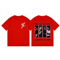 Bad OUnisexs Noah Sebastian Graphic T Shirts Unisex Women Rock Fashion Retro Short Sleeve Tshirts Summer Casual Loose Cotton Tshirt S