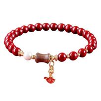 Stretchy Year Of The Horse Bracelet Good Luck Charm New Year Gift Purple Clay Bracelet Handcrafted Attract Wealth