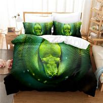 Gyvatės patalynės komplektas Antklodės užvalkalų komplektas 3D patalynės skaitmeninė spausdinimo patalynė Queen size patalynės komplektas Mados dizainas 135x200cm