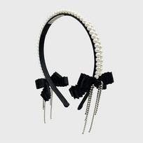 Lara Ribbon Pearl Hairband LFHB0761 black