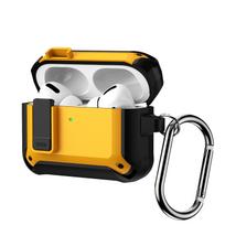 Case for AirPods Pro 3, with locking clasp, shockproof geltona