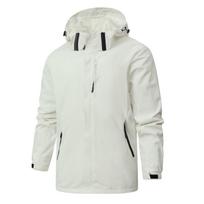 Mens Ultra-Lightweight Waterproof Rain Jacket Sealed Hooded Shell for Outdoor Adventures Durable L balta