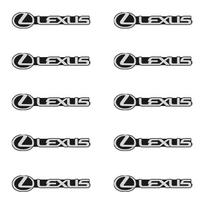 10Pcs 3D Car Audio Stereo Speaker Badge Sticker Decal Accessories For Lexus F SPORT LBX NX RX 350h 450h Plug-in Hybrid ES UX GS