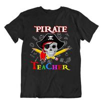 Pirate Teacher T-SHIRT Funny Comic TEE End Year Educator Gift SHIRT L