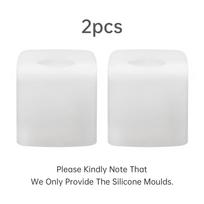 2 Pcs 3D Tulip Silicone Molds with Leaf Decor, Multi-use Craft Molds for Handmade Candles, Soaps, Clay and Resin Art Projects