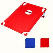 Red Blue Cornhole Set Throwing Cornhole Game Board Portable Bean Bags Game  Yard Beach raudona