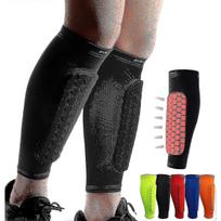 Soccer Shin Guards Shin Pads For Kids Youth Adult, Calf Compression Sleeve With Honeycomb Padsblack/large