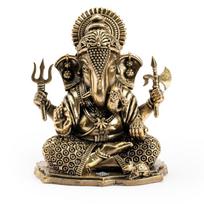Brass Ganesha Idol,Ganesh Ji Murti for Pooja Room, Meditation, Office , Spiritual Vastu Showpiece ;Ideal Gift for Diwali, Ganesh Chaturthi
