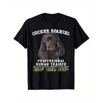 Funny Cocker Spaniel Dog Lover T-Shirt - Professional Human Trainer Slogan & Poodle-Like Mockup Design, 100% Cotton Unisex Casual Tee for & (S-XXXL), S juoda