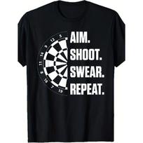 Vintage Darts Inspired T-Shirt - Featuring a Dartboard And Bullseye Design, 100% Relaxed Fit Short Sleeve, Perfect Gift for Casual Darts Enthusiasts S juoda