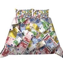 3D skaitmeninis spausdintas patalynės komplektas su JAV dolerio raštu patalynės užvalkalas pagalvės užvalkalas 2/3 vienetų namų dekoravimui minkštas mikropluoštas Baby 100x135cm