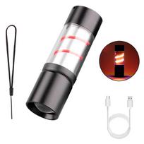 Multifunctional Retro Mini Light LED Atmosphere Light Type-C USB Rechargeable 3 Modes Waterproof Fishing Camping Emergency raudona