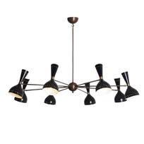 Diabolo 8 Arm Chandelier In Style Of Stilnovo Modern Mid Century 1950 Italian