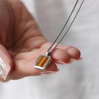 Bydaisy 03Sn045 Hoanseok Raw Stone Silver Necklace