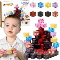 WOOPIE Magnetinis Konstruktorius Kubeliai Minecraft Pikseliai 74vnt