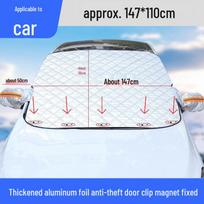 Magnetinis sniego skydas automobilio uždangalas: Sustorintas, izoliuotas, šalčiui atsparus priekinio stiklo saulės skydelis 150x105CM