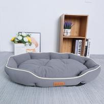 Prabangus didelio atšokimo šunų guolis, atsparus įbrėžimams, dėvėjimuisi, šunų sofa, neslystanti, minkšta, visų sezonų augintinio sofa M pilka
