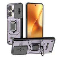 Magnetic Stand Funda for Realme 15 Pro Case Armor Slide Camera Holder Protection Shockproof Back Cover for Realme 15 5G Capa Realme 15 šviesiai violetinė spalva