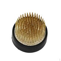 Ikebana Flower Frog Round Pin #4 Round 1.8 Inch, Brass