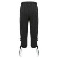 Boys Viking Pirate Costume Medieval Ankle Banded Pants Renaissance Halloween Cosplay Dress Up Pants 5-6 Years juoda