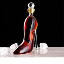 1 vnt. 350/750 ml stiklinis vyno dekanteris, aukštakulnio formos vyno/viskio butelis, stiklinis dekanteris, alkoholio butelis, viskio indas