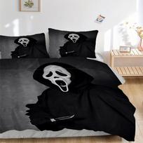 3pcs Ghostface Mask Bedding Set: Perfect for Bedroom or Guest Room. Soft and Comfortable with No Core Included yy251031017 135x200cm