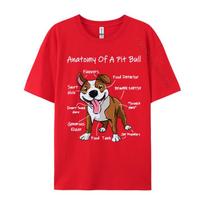 Anatomy Of A Pitbull Vintage Tshirt Black Cosie T Shirts for Unisex Cotton Tops Shirts Hip Hop Prevalent 3d Printed T Shirts S