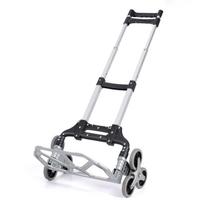 Six-Wheel Stair Climbing Folding Aluminum Luggage Cart Aluminum Alloy Stair Climber with TPR Wheels