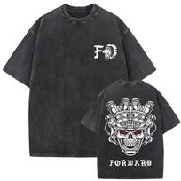 Washed Vintage Forward Observations Group Battle Tribe From The Grave Pull Over Print Tshirts Skeleton Unisex Oversized T Shirts M