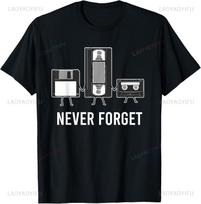 Never Forget Retro 80s 90s Vintage Video Game Gaming Gift TShirt Personalized Clothing Y2k Short Sleeve  Camisas Streetwear S