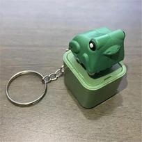 Funny Croaking Frog Keychain Rechargeable Lizard Toy Button Clicker Fidget Keyboard with LED Light For Stress Relief Sensory Toy