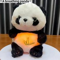 Kvepuojantis panda Kūdikio raminantis pliušinis lėlės žaislas Kūdikiai Vaikai Raminanti muzika Miego palydovas Garso ir šviesos lėlės žaislai