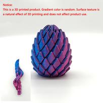 Mini 3D Printed Spiral Fidget Dragon Egg Anti Stress Toy Expandable Sensory Stress Relief Decompression Toy Desktop Decor Gift