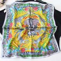Seine Elephant Multi-color Multi-color Vegetarian Satin Silk 53cm Small Square Scarf Summer Sunscreen Mulberry Silk Versatile Silk Scarf Women 53*53cm