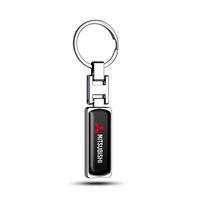 1Pcs Car Metal Epoxy Badge Key Chain Key Holder Rings Accessories For Mitsubishi Ralliart Outlander Pajero ASX Lancer EX L200