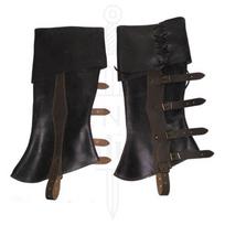 Retro Medieval Knight & Pirate Captain Flip-Top Boots tamsiai ruda spalva