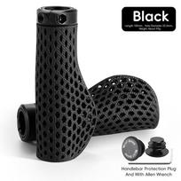 WEST BIKING 3D Printed Bike Grips Ergonomic MTB Handle Grip Breathable Shock Absorption Bike Handlebar Grips Bicycle Accessories juoda