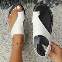 Women's Plus Size Toe-Ring Velcro Beach Sandals - Summer European American Fashion 39 balta