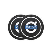 2Pcs Car Coasters Silica Gel Water Cup Mats For Volvo V60 V40 XC90 S60 C30 XC60 V50 T6 AWD XC40 Watercup Slot Pads Auto Interior