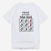 Think Outside The Box Funny Tshirts Unisex T Shirts Brand Fashion Unisexs Tshirts Summer Tee Shirt Unisex Hip Hop Fashion Casual S