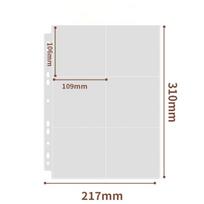 A4 Photocard Binder Sheets Transparent PP Acid Free Photo Album Refill Pages Multiple Pockets Sleeve Card Stamp Die