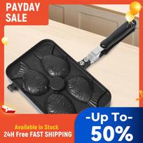 Four Fish Shaped Taiyaki Dessert Waffle Cake Maker Pan Aluminum Alloy Fry Pan Waffle Molds Taiyaki Cake Maker Waffle Baking China Mainland