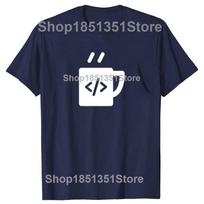Funny JavaScript Code Coffee Developer Programmer Tshirts Unisex Womens Fashion Casual Tshirt 100 Cotton Loose Oversized T Shirt S