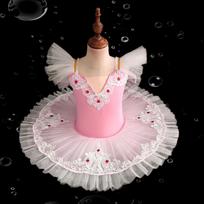 Little Swan Children's Ballet Tutu Tulle Puffy Skirt Girls Performance Costume 110 rožinė