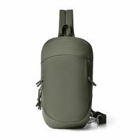 Waterproof Nylon Sling Shoulder Bag Large Capacity Male Crossbody Bag  Outdoor Activities tamsiai žalia spalva