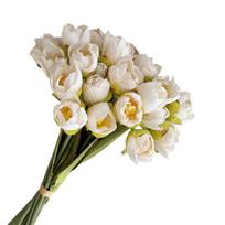 24 Bundles Artificial Tulip Flowers Realistic Fake Tulips for Spring Easter Valentine's Day balta