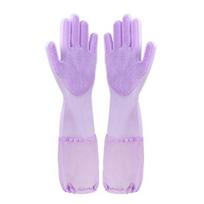 Pet Bathing Gloves, Silicone Hair Removal and Massage Gloves, High-Density Teeth Cleaning Gloves, Pet Grooming Gloves for Cats and Dogs violetinė