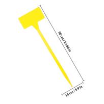 10Pcs Easy-Insert Garden Plant Tags Waterproof Reusable Plant Labels with Clear Visibility for Nursery Landscaping Flower geltona