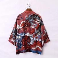 Harajuku kimono gatvės apranga madinga samurajų cosplay japonų vyriška kimono yukata radikalus chalatas XXS raudona